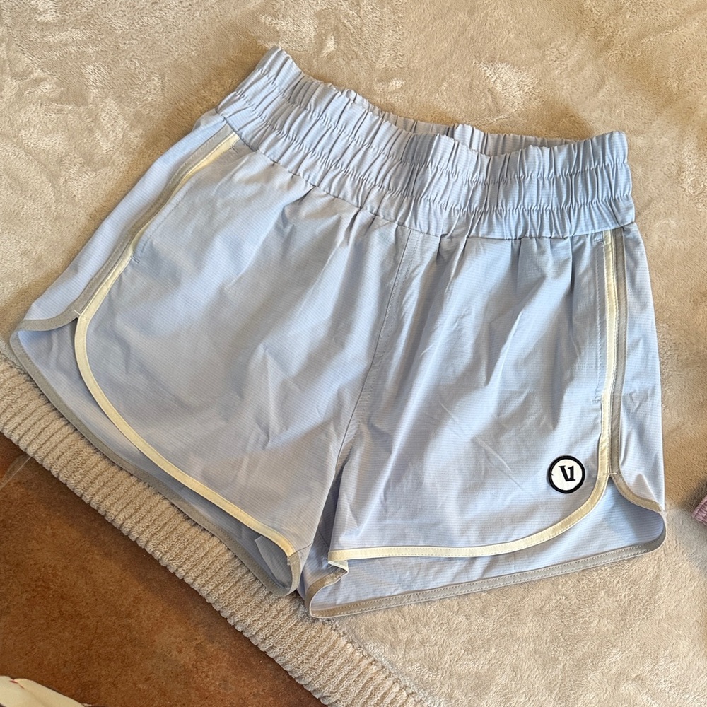 Vuori Women's Sky Blue Athletic Shorts